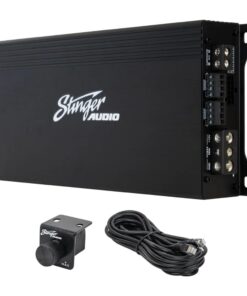 STINGER Audio MT-1000.5 1200 Watt RMS 5-Channel Car Audio Amplifier, Class D, Hexfet Mosfet, Crossover High-Pass/Low-Pass Filter, Subsonic Filter, Remote Subwoofer Bass Knob, Bass Boost Q