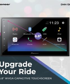 Alternative view of Pioneer DMH-130BT 6.8" Resistive Touchscreen, Double Din u2013 Bluetooth, Backup Camera, USB, FLAC, AM/FM Radio, Short Chassis, 50W x 4 Output, Steering Wheel Input