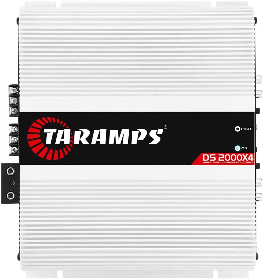 Taramp's DS 2000x4 2 Ohms 2000 Watts RMS 4-Channel 500x4 Watts RMS, Class D Full Range, Crossover High / Low Pass Fixed Bridgedable Car Audio Amplifier