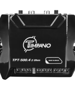 Alternative view of Timpano 4 Channel Amplifier Car Audio 4 x 125 Watts 2 Ohm, TPT-500.4 2 Ohm Small Mini Stereo Amp 12 Volts Full Range Class D - Bridgeable Car Amplifier