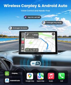 Alternative view of Carplay Screen for Car, 9" Portable Wireless Carplay&Android Auto, 4K Dash Cam,1080P Backup Camera, Car Stereo Audio Receivers for Car, GPS Navigation Mirror Link, Bluetooth,FM, Siri