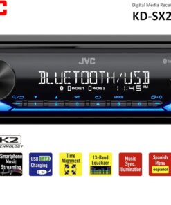 Alternative view of JVC KD-SX27BT Car Stereo with Bluetooth, 100W Digital Media Receiver, 1.5A USB to Charge Devices, Single DIN Head Unit, AM/FM, Aux-in, JVC Remote App