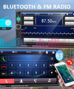 Alternative view of Podofo Car Stereo Double Din Car Radio 7 Inch MP5 Player with HD Touch Screen Digital Display Bluetooth Multimedia Support PhoneLink USB SD Aux-in 2 Din Autoradio with Backup Camera