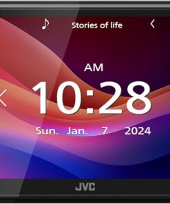 JVC KW-M595BT Digital Car Stereo (50W x 6-Ch), Apple CarPlay & Android Auto Compatible, Bluetooth-Enabled Head Unit with 6.8" LCD Display, Single DIN Touchscreen Car Stereo with USB Mirroring