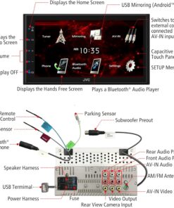 Alternative view of JVC KW-M180BT Bluetooth Car Stereo Receiver with USB Port – 6.75" Touchscreen Display - AM/FM Radio - MP3 Player Double DIN – 13-Band EQ