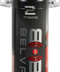 Belva BB2D 2.0 Farad Capacitor with Digital Red Display, Perfect for Systems up to 2000W