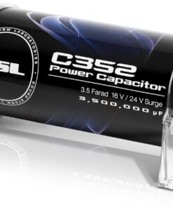 Sound Storm Laboratories C352 Car Audio Capacitor u2013 3.5 Farad, Energy Storage, Enhance Bass from Stereo, for Amplifier and Subwoofer, Warning Tones, LED Voltage Meter